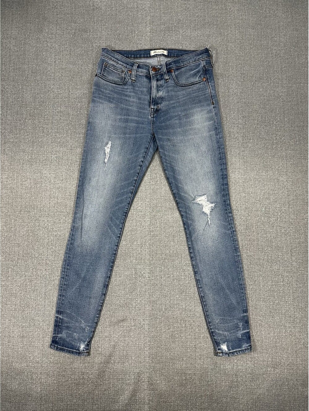 Madewell High-Rise Skinny Jeans Women’s 28 Blue Distressed Stretch Denim